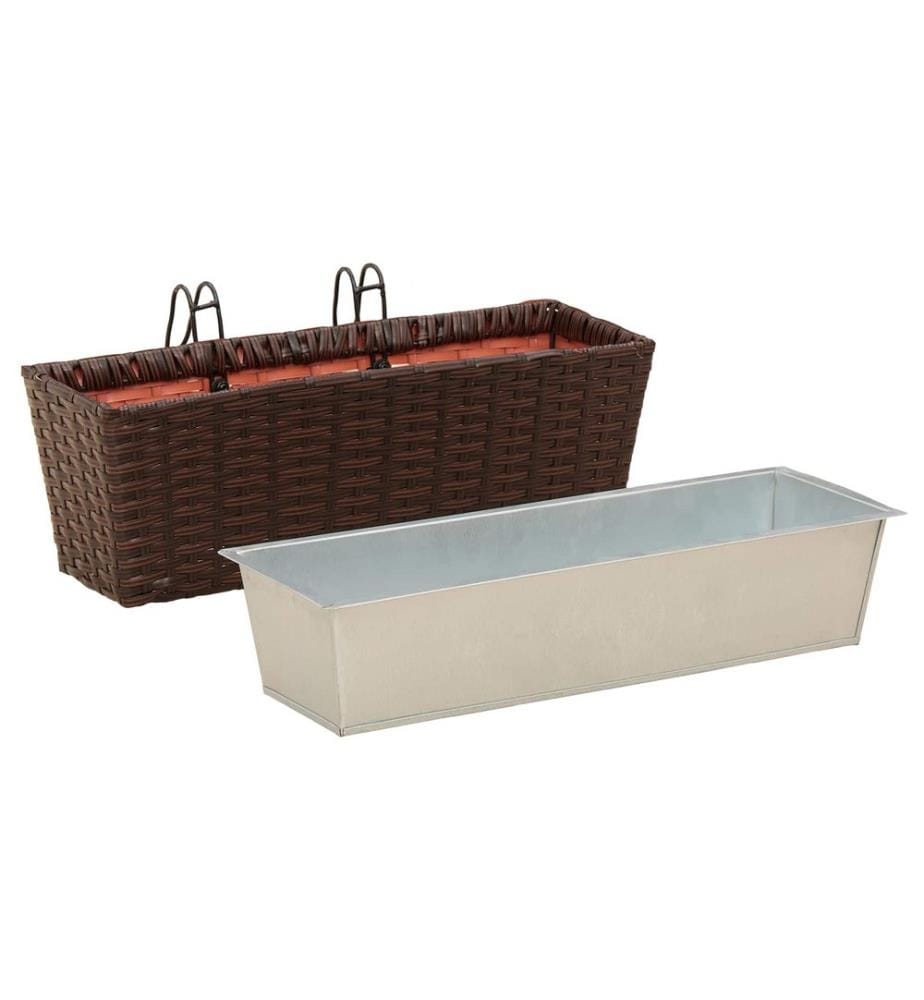 vidaXL Garde-Corps 2 pcs 50 x 17 x 17 cm Mét??
