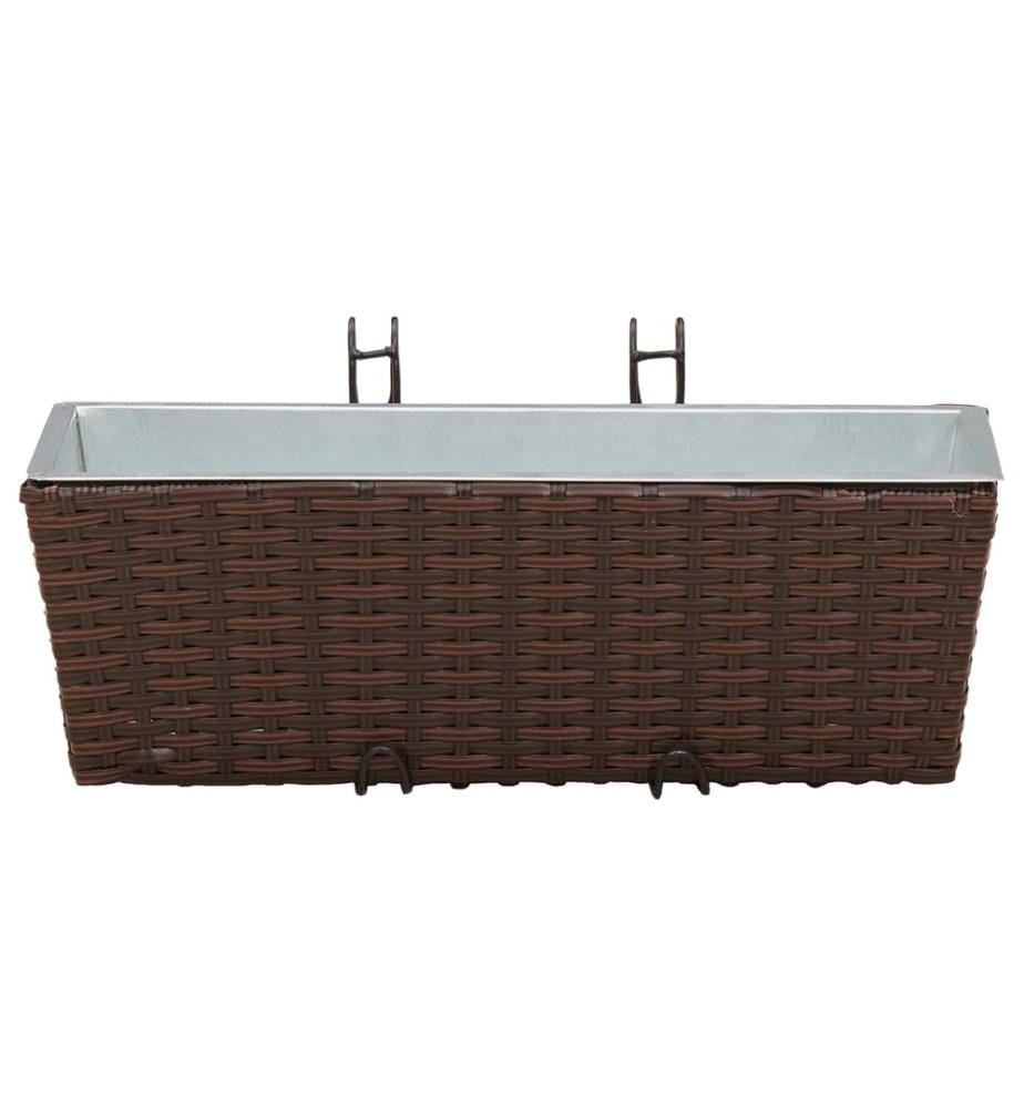 vidaXL Garde-Corps 2 pcs 50 x 17 x 17 cm Mét??