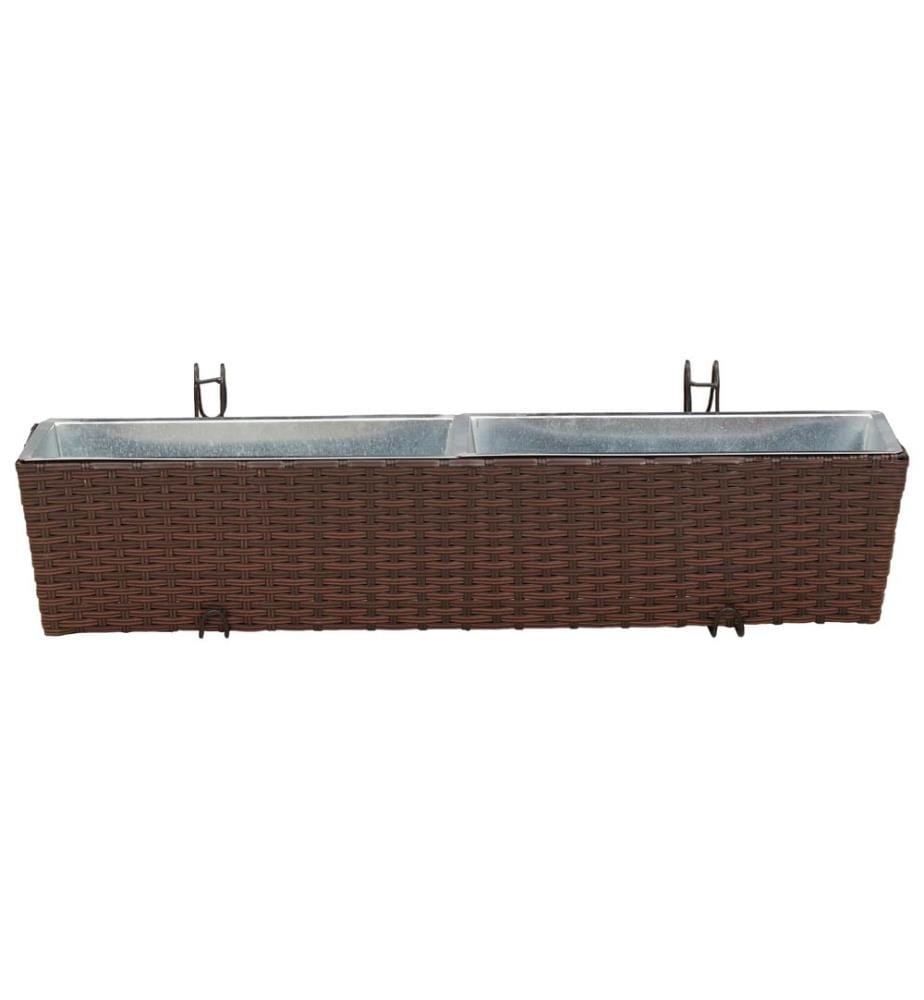 vidaXL Garde-Corps 2 pcs 80 x 17 x 17 cm Mét??