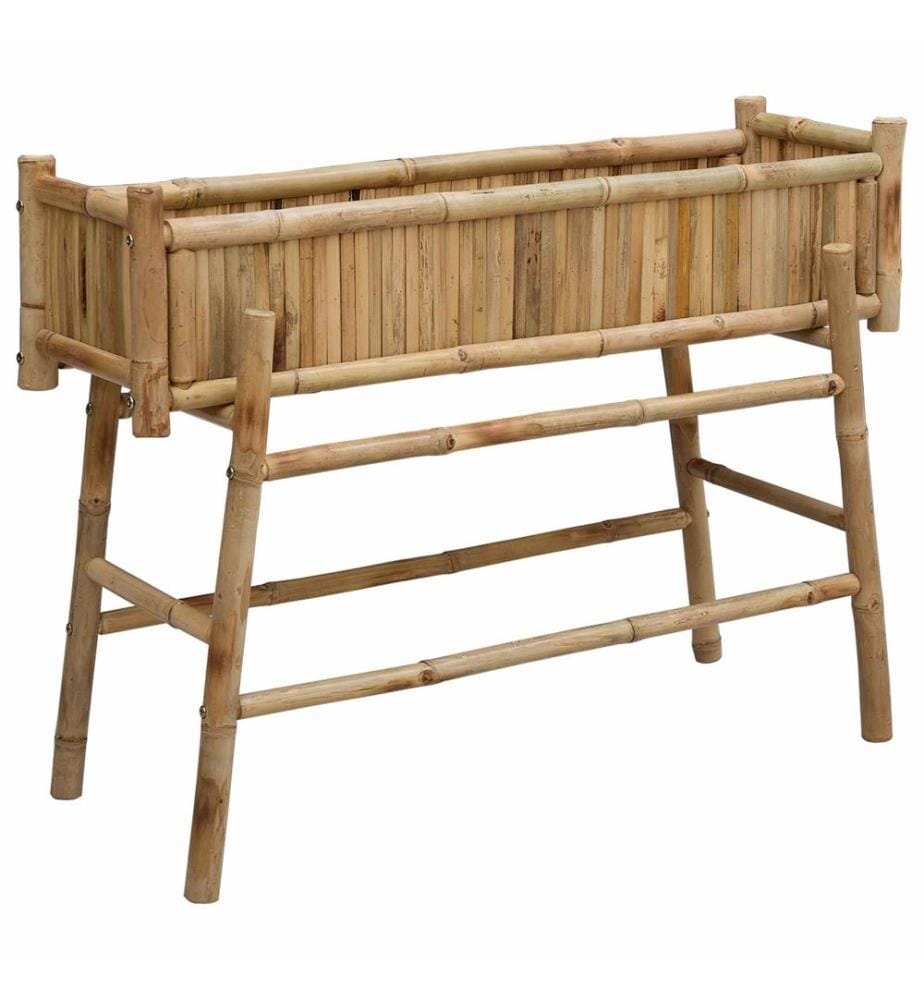 vidaXL Jardinière avec support Naturel 100 x 38 x 74 cm Bambou