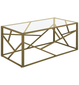 Table basse ORLAND Verre Doré