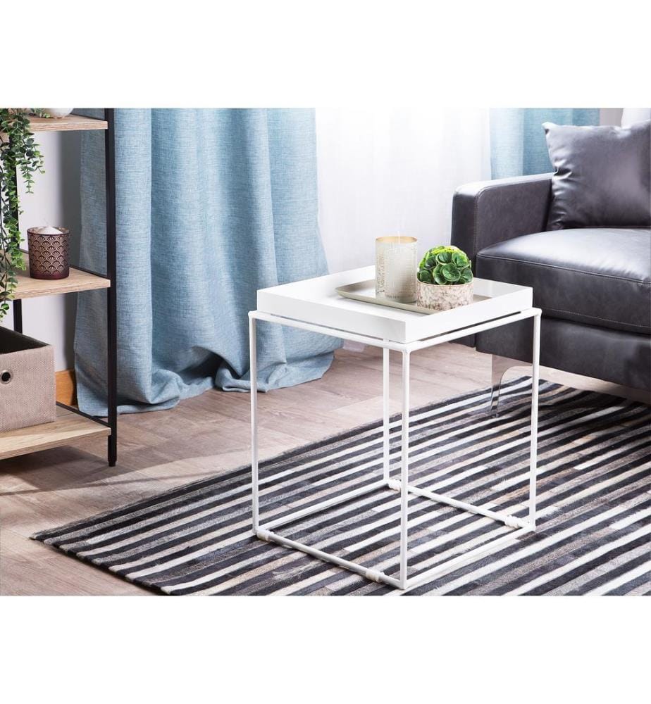 Table d'appoint SAXON Métal Blanc
