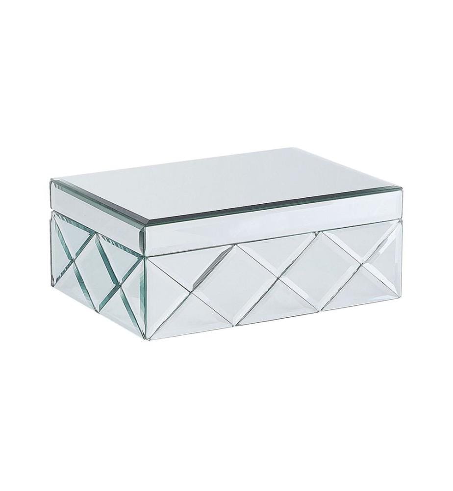 Schmuckkästchen GORRON Glas Silber verspiegelt