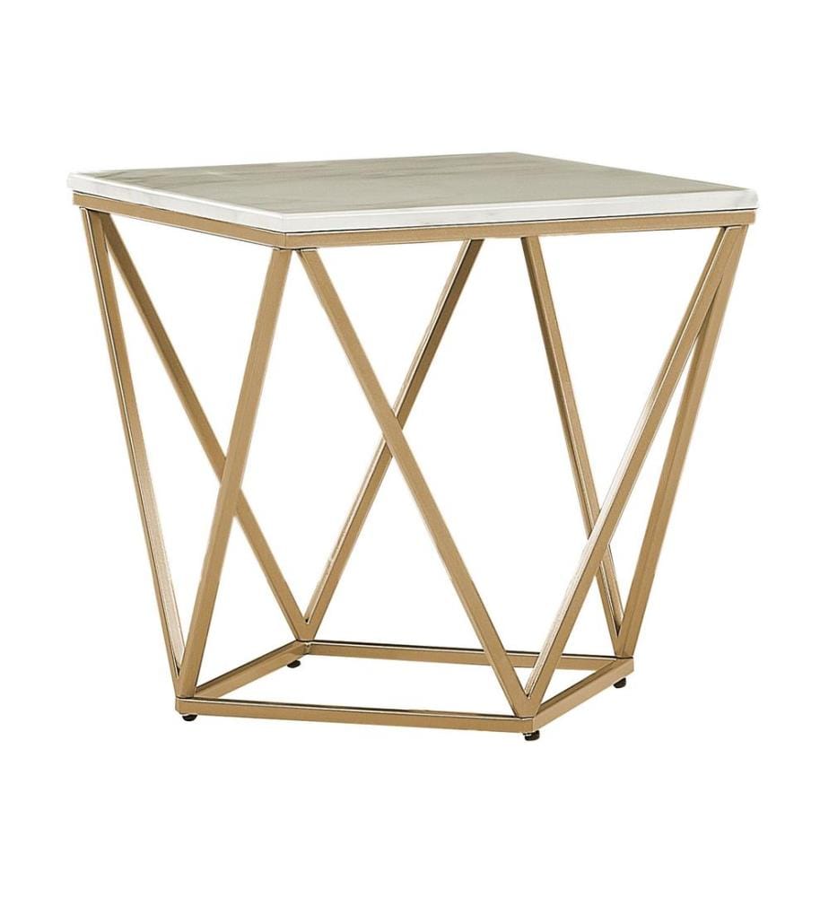 Table d'appoint MALIBU Marbre beige