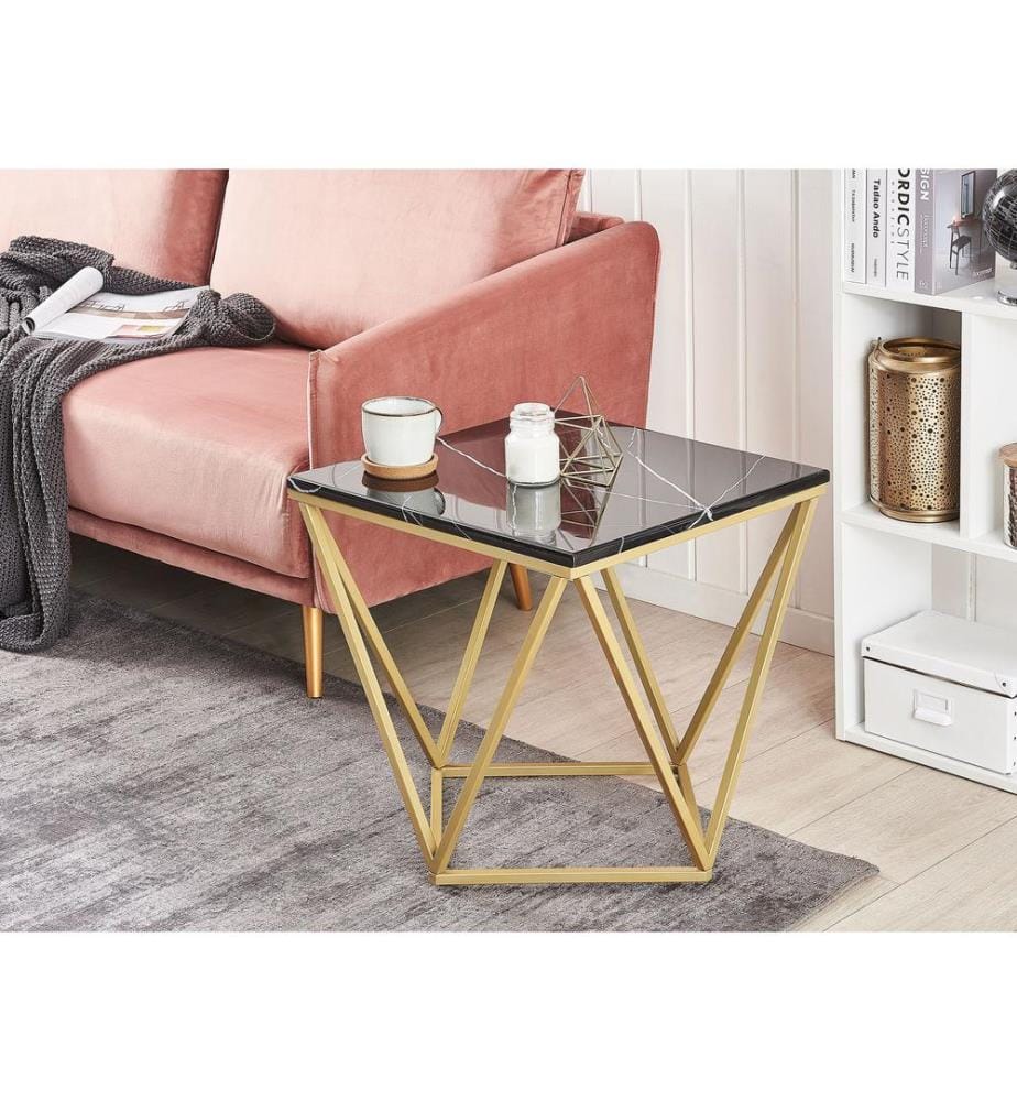 Table d'appoint MALIBU Noir/doré