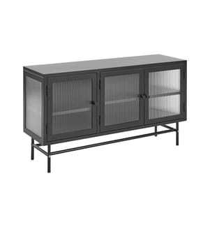 Credenza espositiva in vetro DEVON Metallo 115 cm Nero