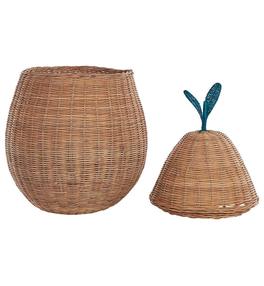 Cestino per bambini Pera VAGSOY Rattan Naturale