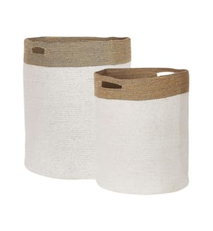 Set di 2 cestini KARDH Cotone Bianco