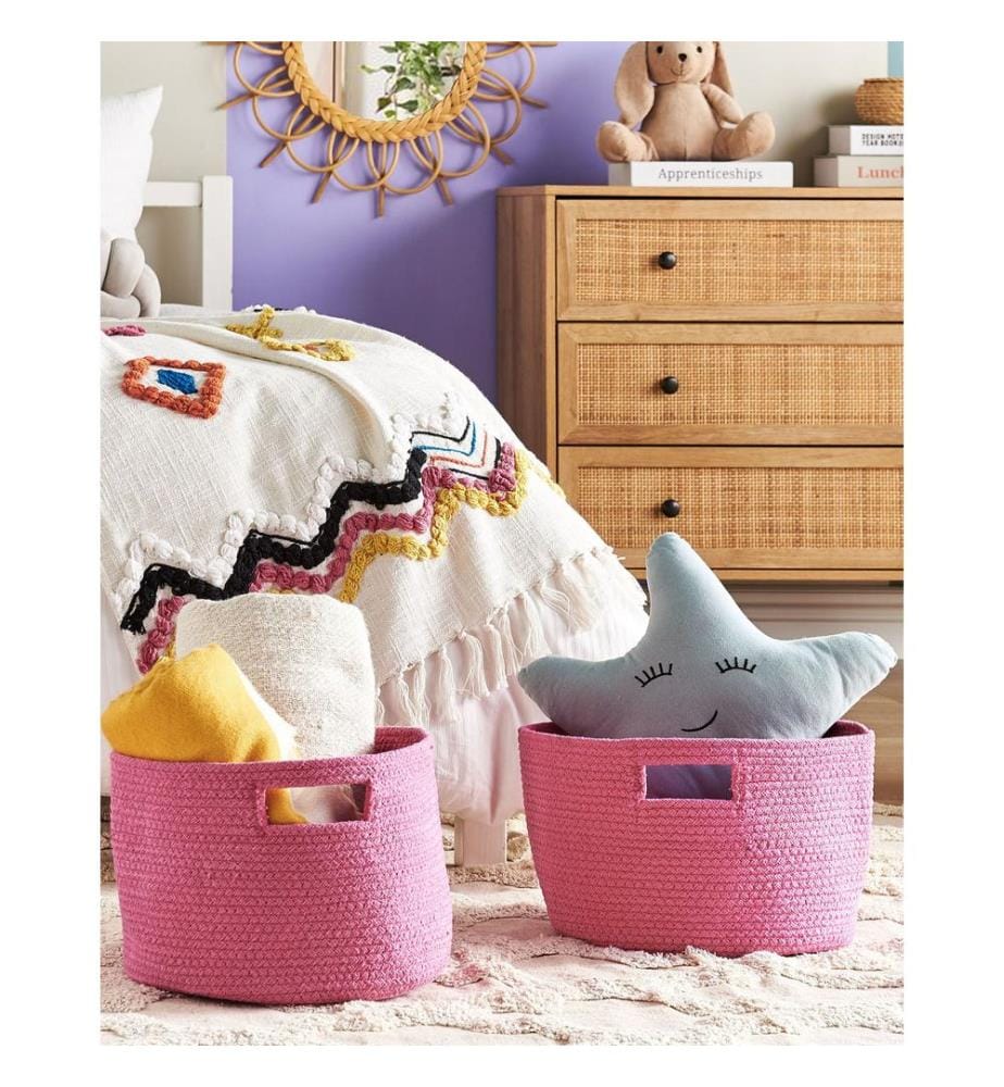 Set di 2 cestini CHINIOT Cotone Fucsia