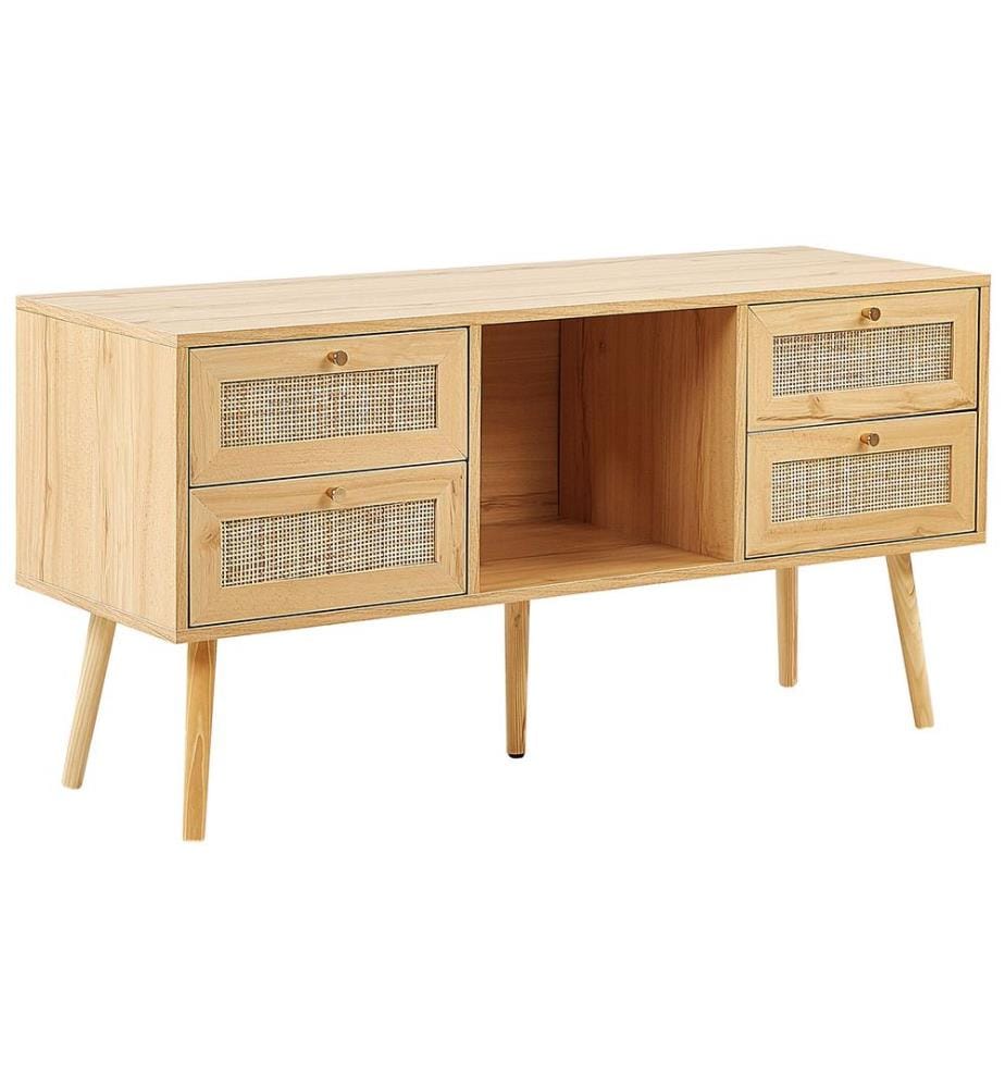 TV-Möbel PEROTE Rattan Hellbraun