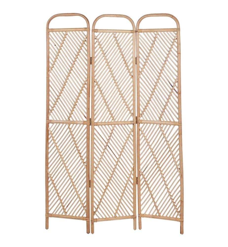 3 Panel Room Divider COSENZA Light Brown 106 cm 180 cm