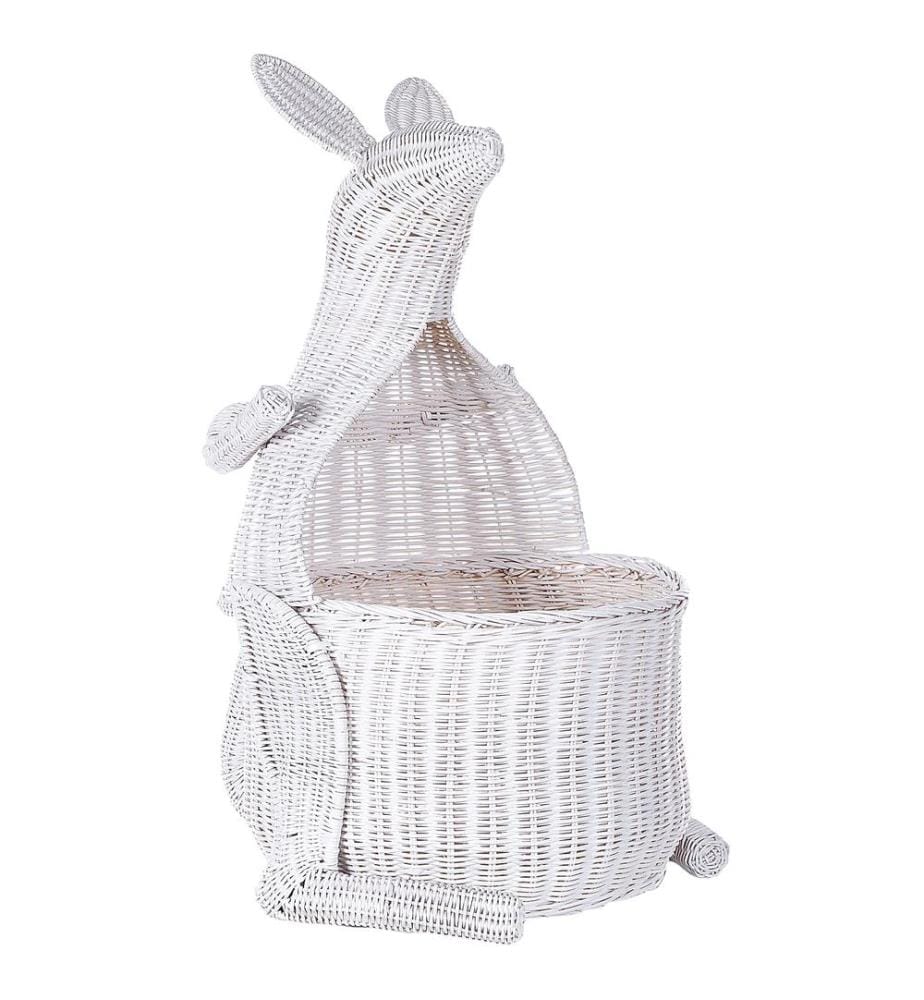 Cestino per bambini Canguro KAPITI Rattan Bianco