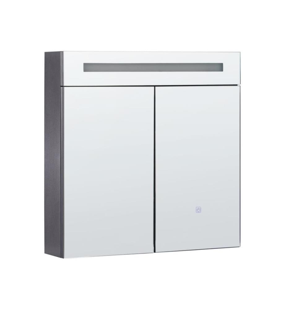 Armoire de toilette murale LED JARAMILLO 60 cm 60 cm Noir