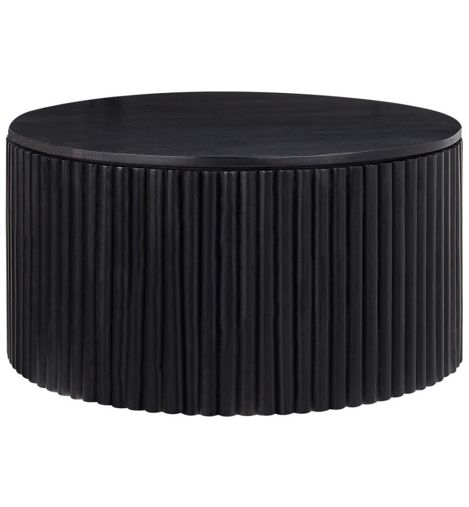 Table basse KIRKWOOD Bois de manguier Noir avec rangement