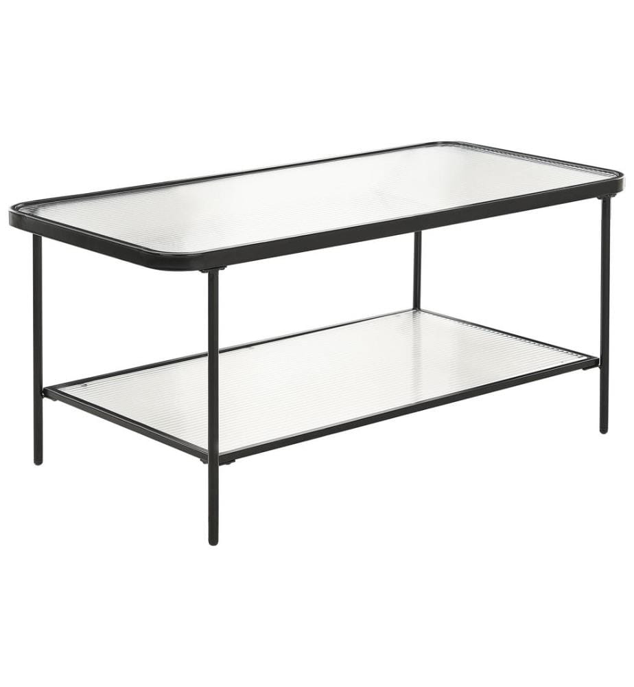 Table basse BLAIR Verre de sécurité Noir