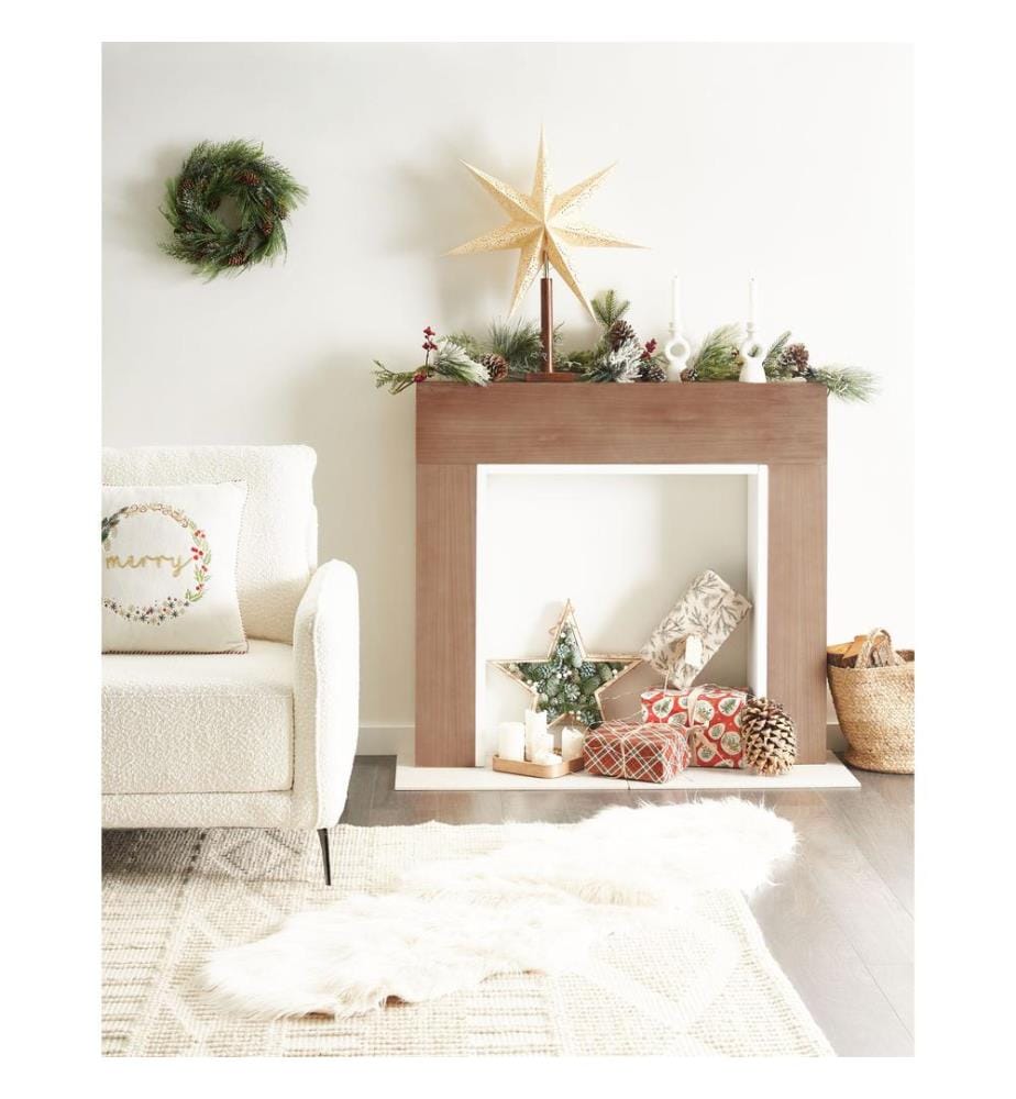 Fireplace Mantel BOYANUP Light Brown