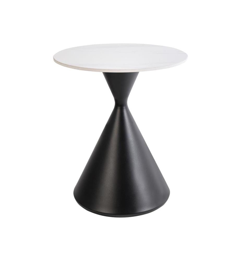 Table d'appoint HAIWEE Céramique Noir/blanc