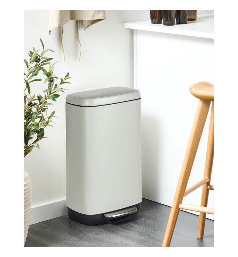 Tretmülleimer 30 L ECOCOLLECT Metall Hellgrün