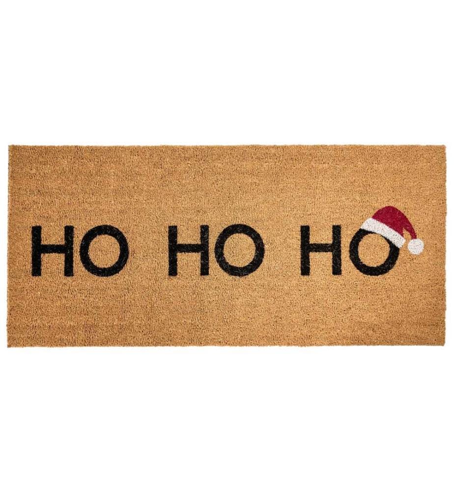 Fussmatte PALAKPAKIN Naturfarben 55 x 120 cm Weihnachtsmotiv Kokosfasern