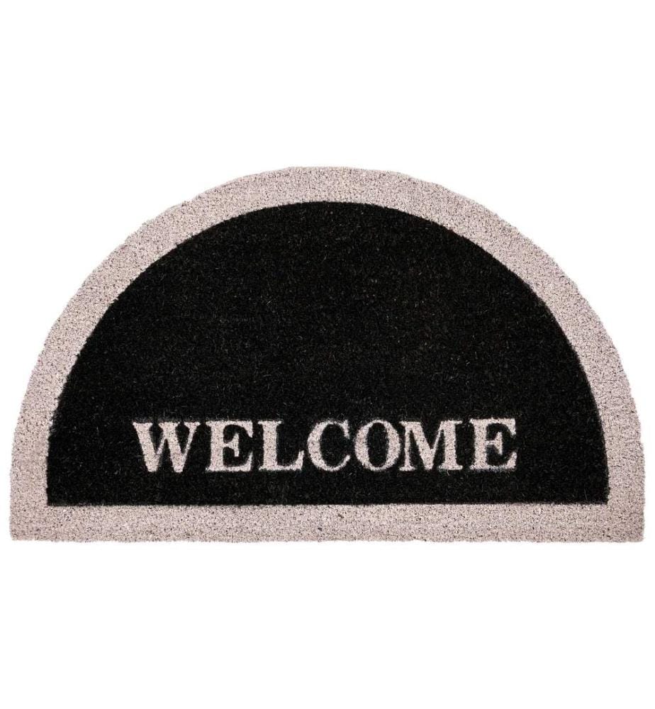 Fussmatte BUHI Schwarz 45 x 75 cm Schriftzug Kokosfasern