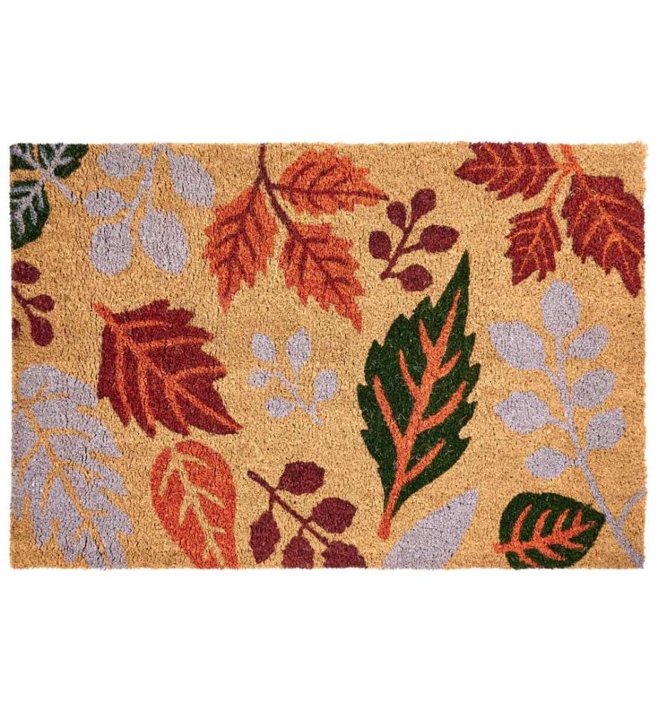 Doormat DAGATAN Multicolour 60 x 90 cm Leaf Coir