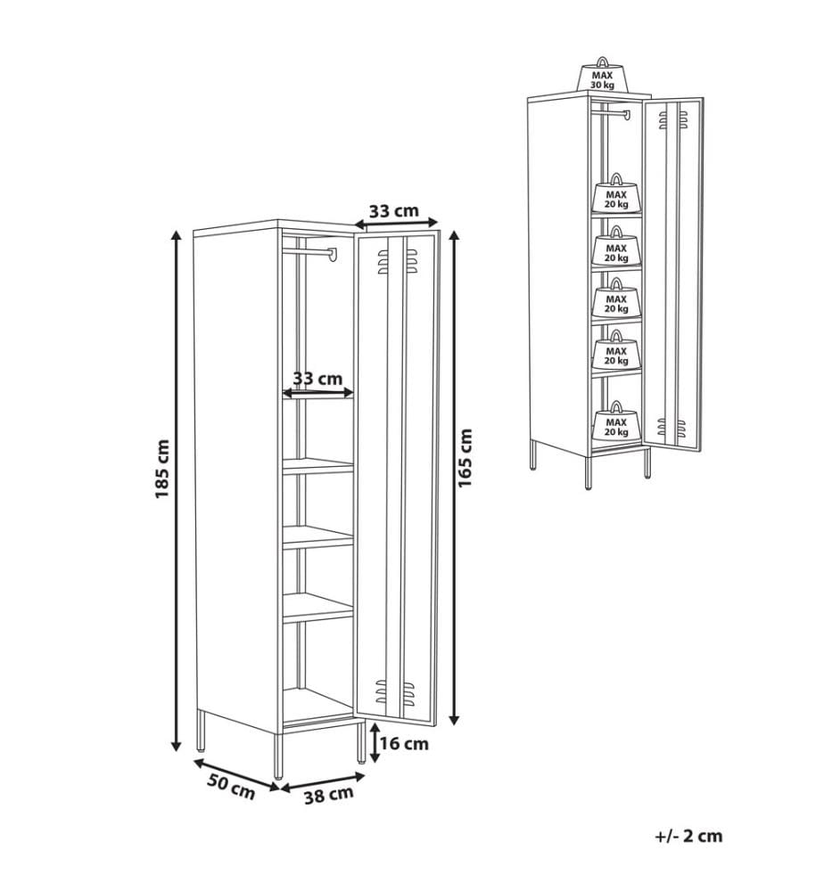 Storage Unit FROME Metal Light Beige