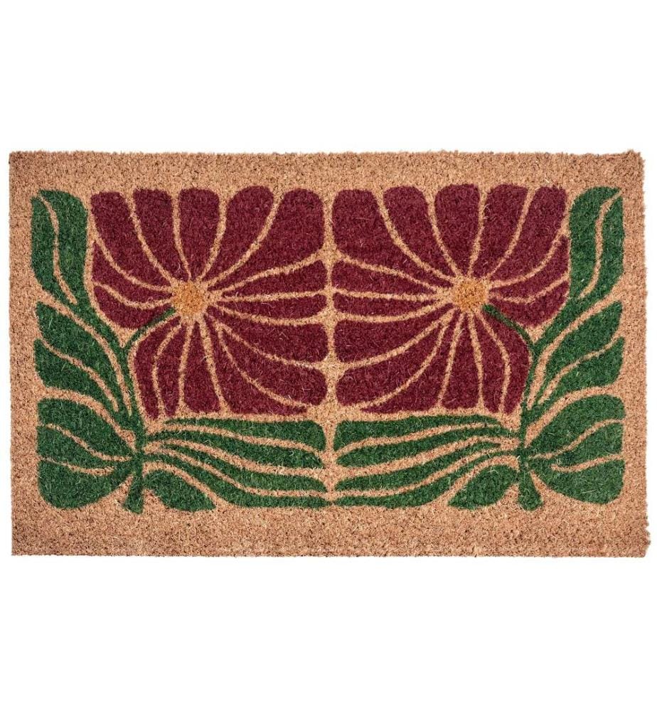 Fussmatte TANALIAN Bunt 50 x 80 cm Blume Kokosfasern