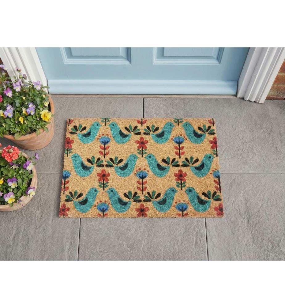Fussmatte TANANA Bunt 40 x 60 cm Vogel Kokosfasern