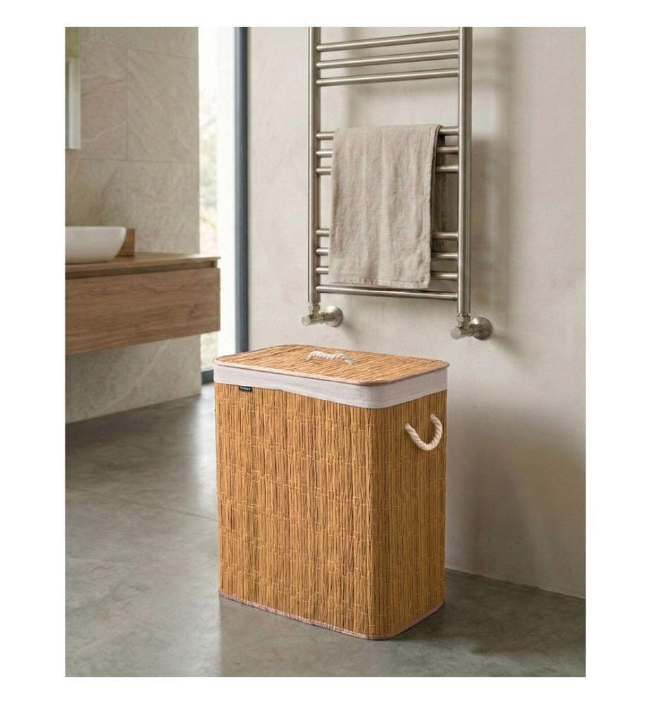 Cesto per la biancheria Con coperchio ARRAIAS Tessuto Marrone 100 L