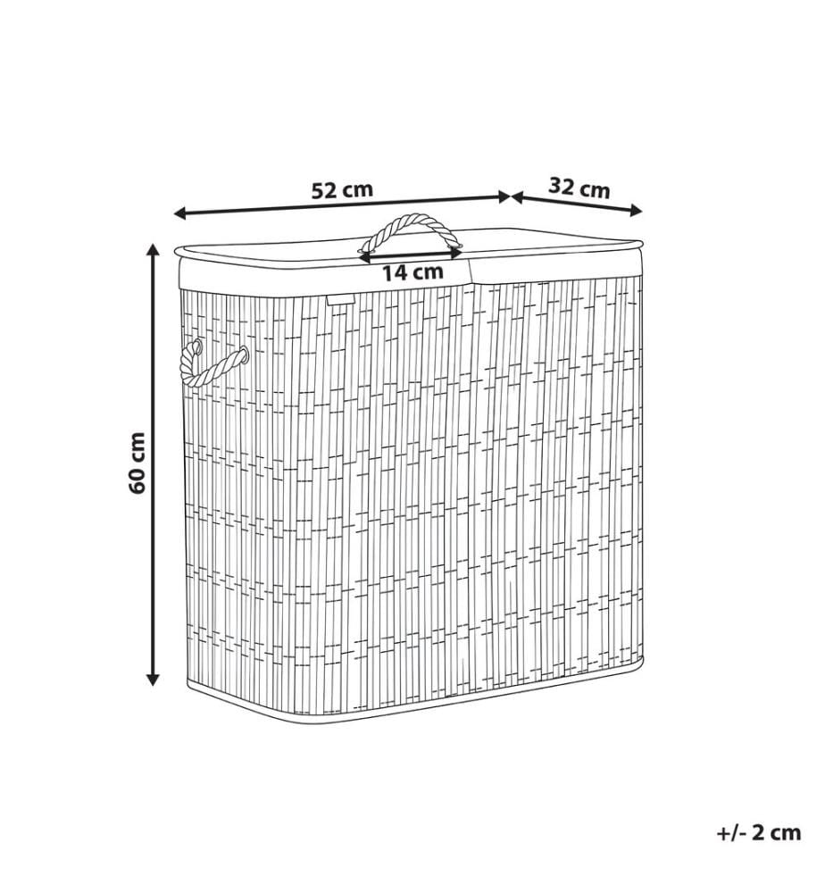 Laundry Basket with Lid ARRAIAS Fabric Grey 100 L