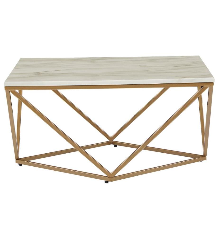 Table basse MALIBU Marbre/doré