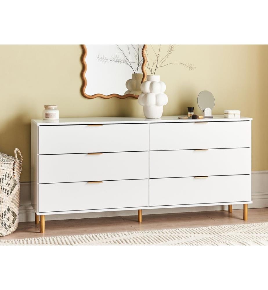 Commode à 6 tiroirs WALPOLE Blanc