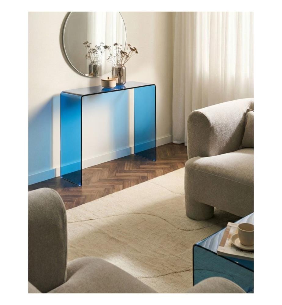 Console KENDALL Verre de sécurité Bleu