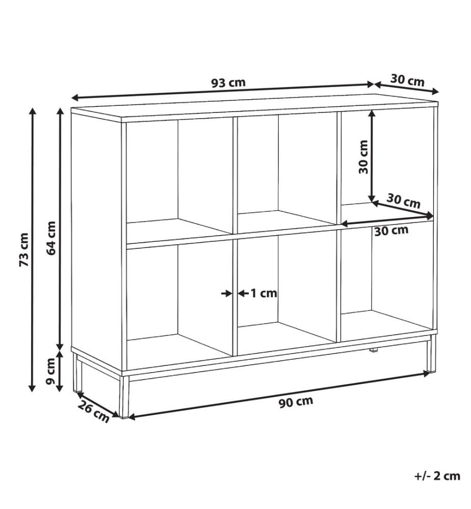 Libreria PEMBERTON 73 cm Marrone scuro