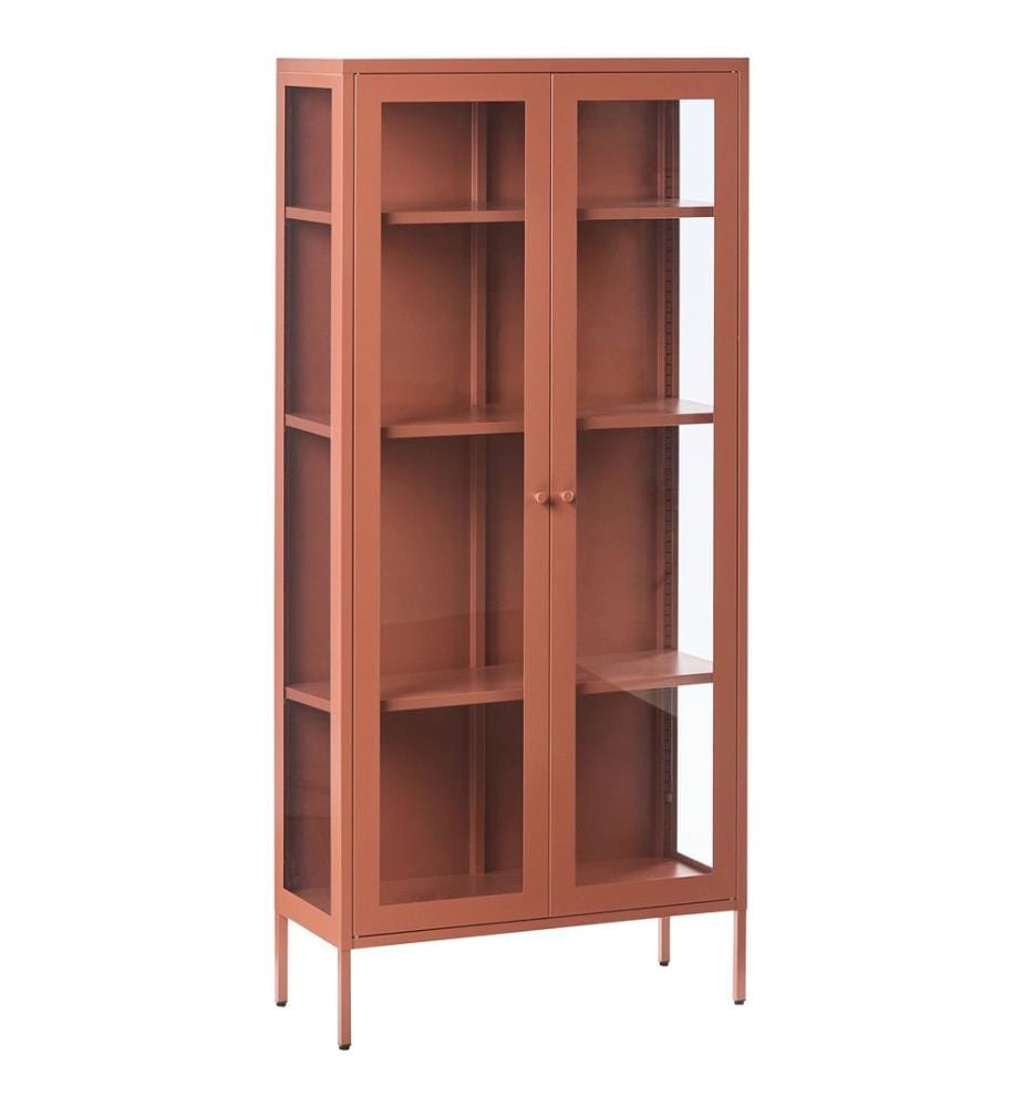 Vetrina in vetro HARTY Metallo 80 cm Marrone dorato