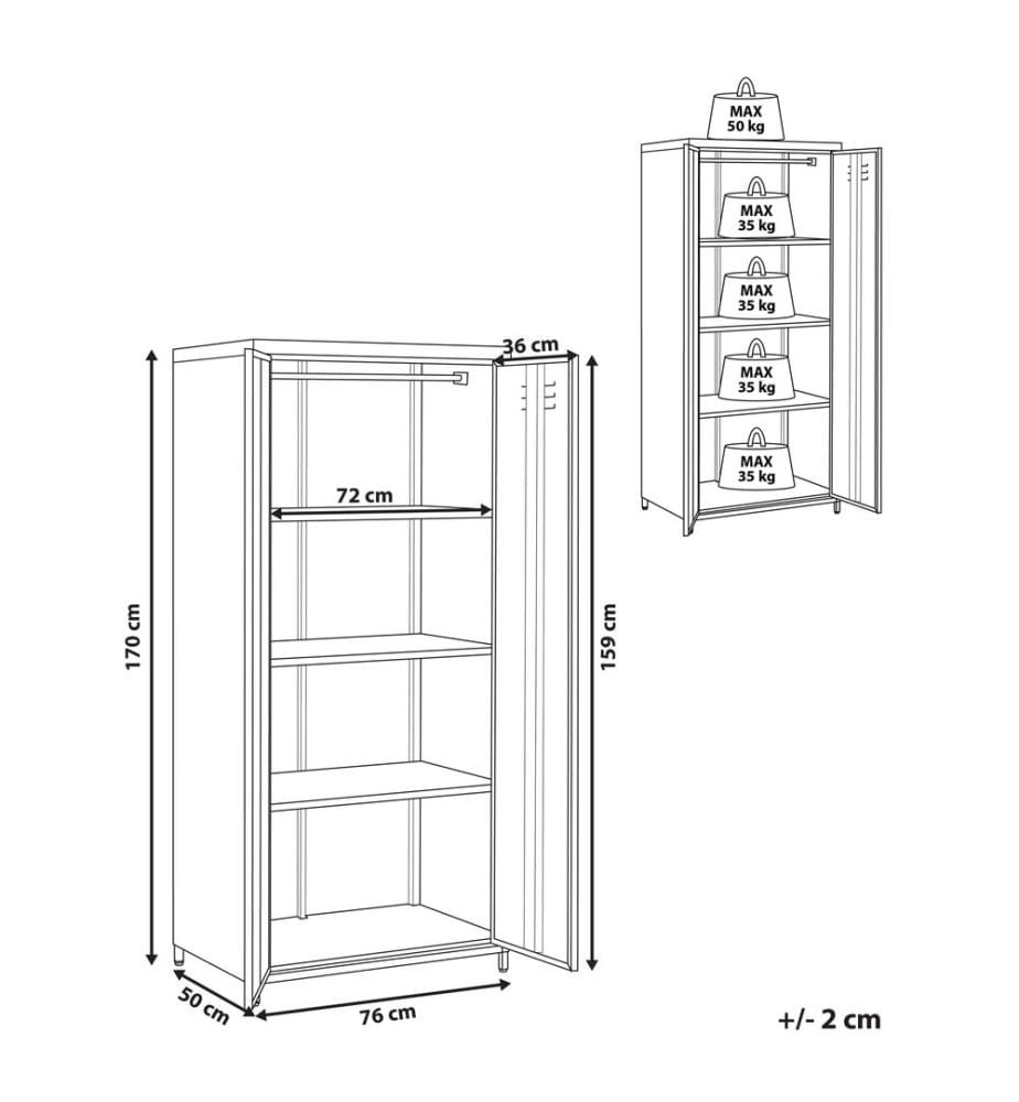 Storage Unit VARNA Metal Light Beige