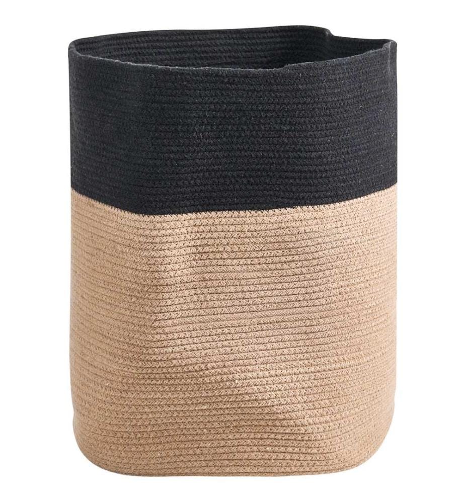 Set di 2 cestini SILOPI Cotone Nero/Beige