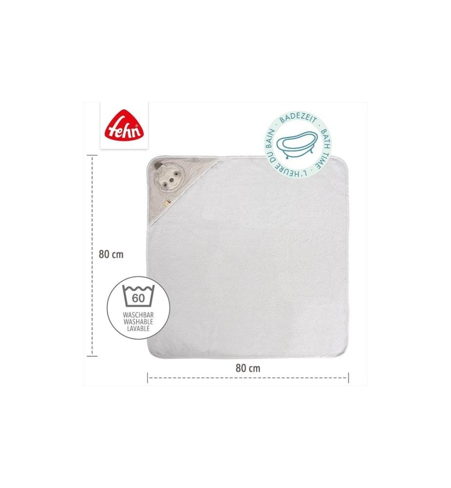 FEHN - Cape de bain paresseux Gris/beige