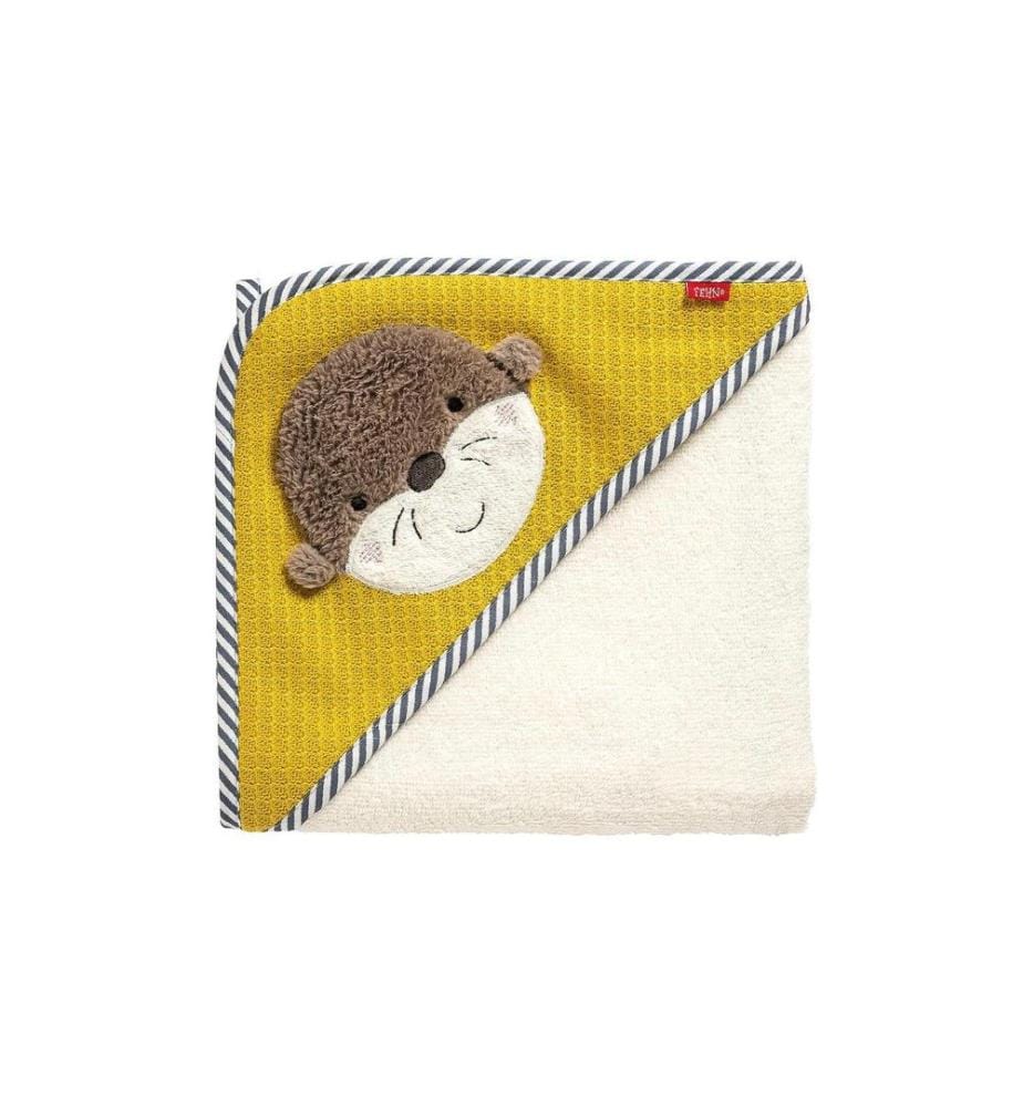FEHN - Serviette de bain à capuche Otter Theo 80 x 80 cm