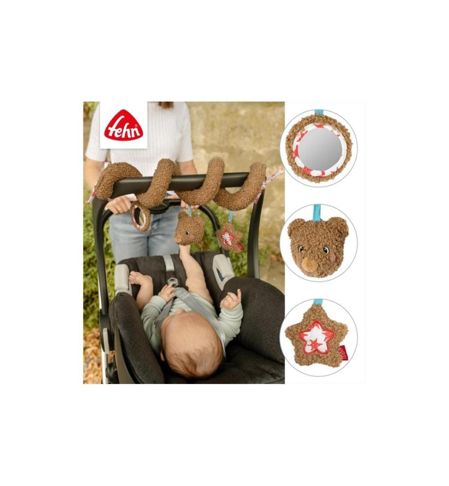 FEHN - Spirale d'activité Ours, Peluche, brun, 35 cm