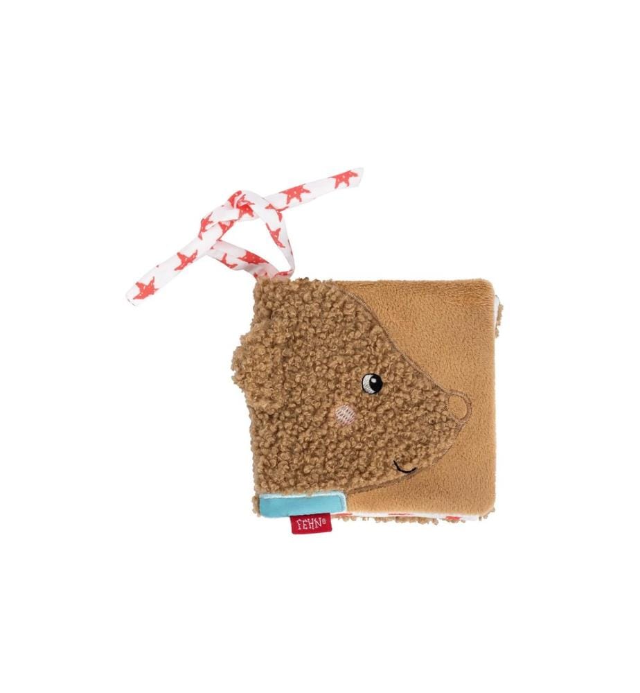 FEHN - Livre en tissu Ours peluche / velours, marron
