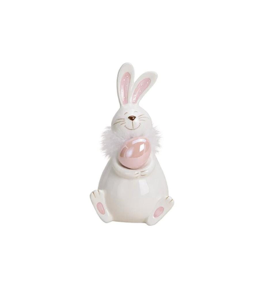 G. Wurm Hase Hellrosa, Weiss