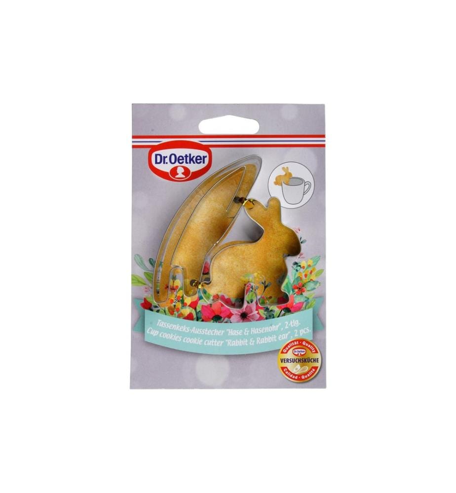 Dr.Oetker Ausstecher Tassenkeks 2er-Set, Hase und Hasenohr