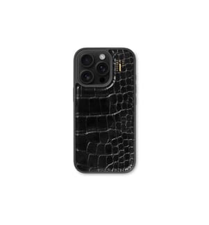 IDEAL OF SWEDEN - Coque arrière Croco iPhone 16 Pro Noir