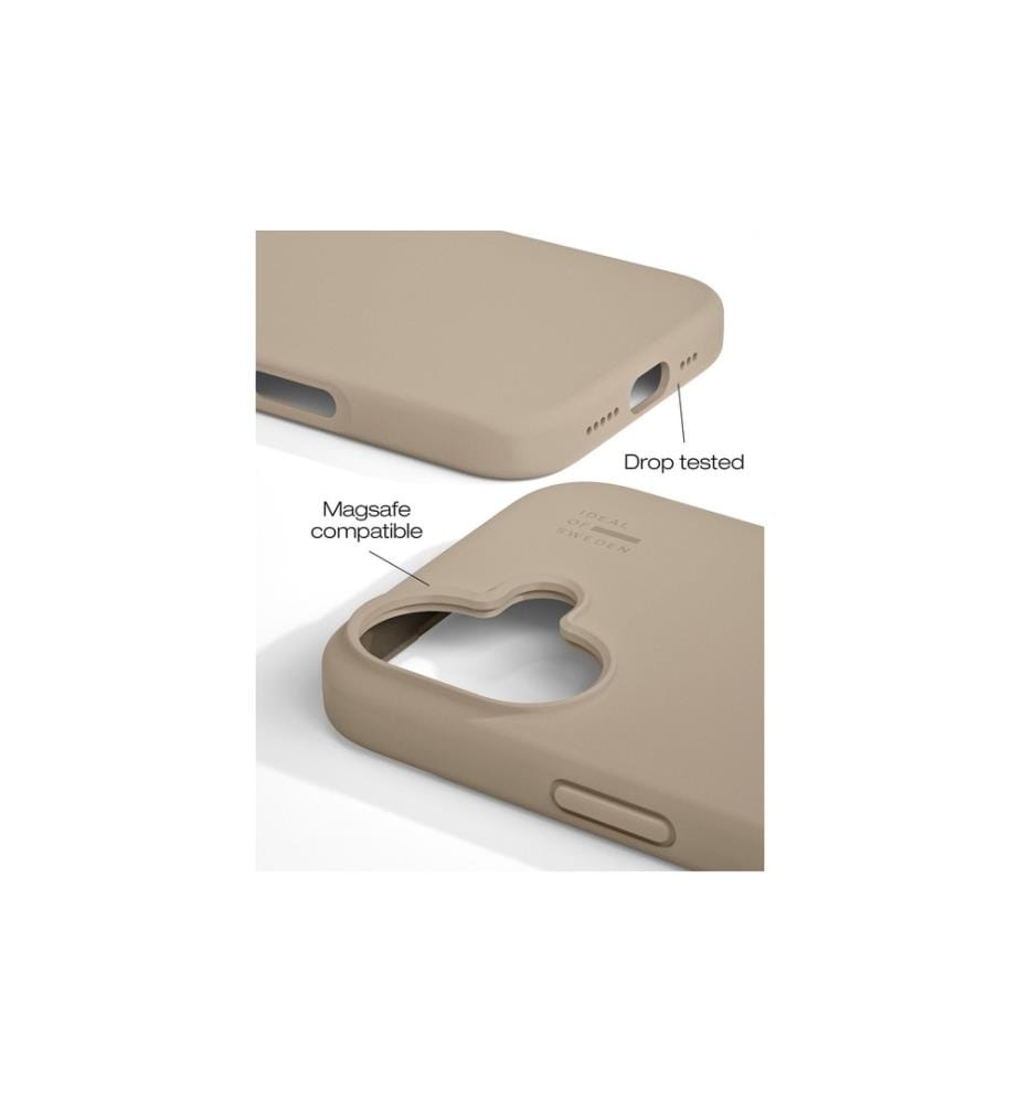 IDEAL OF SWEDEN - Coque arrière Silicone iPhone 16 Beige