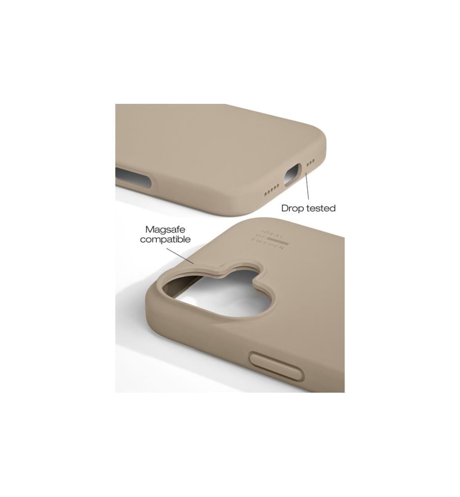 IDEAL OF SWEDEN - Coque arrière Silicone iPhone 16 Plus Beige