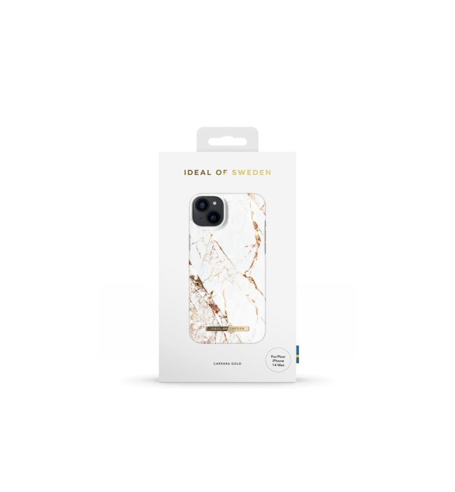 IDEAL OF SWEDEN - Coque arrière Carrara Gold iPhone 14 Plus
