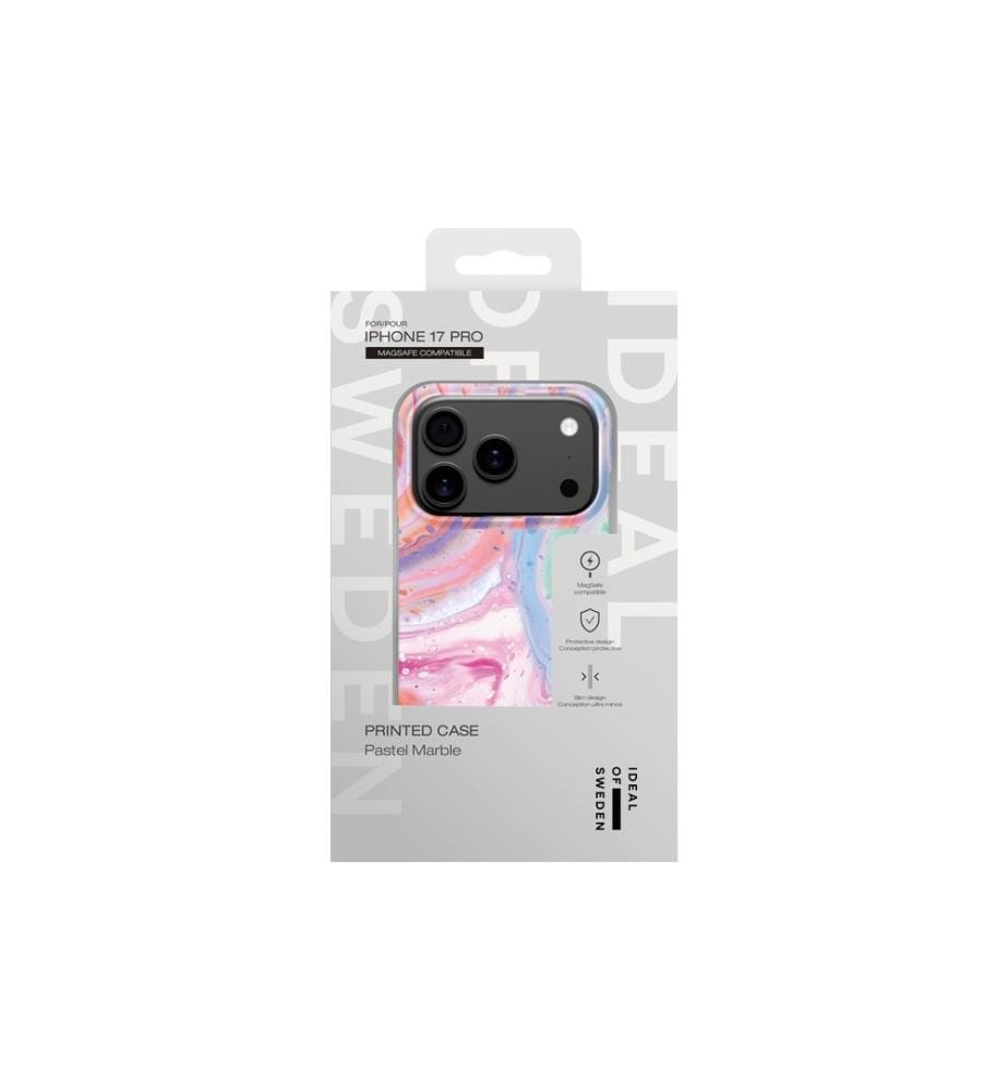 IDEAL OF SWEDEN - Coque arrière Printed Case MagSafe Pastel Marble iPhone 17 Pro