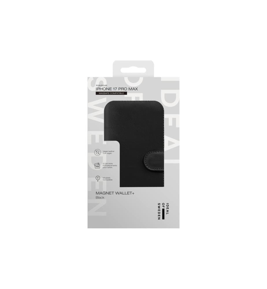 IDEAL OF SWEDEN - Book Cover Magnet Wallet+ MagSafe iPhone 17 Pro Max Black