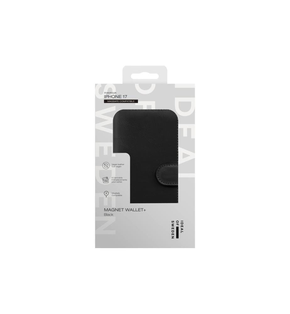 IDEAL OF SWEDEN - Book Cover Magnet Wallet+ MagSafe iPhone 17 Black